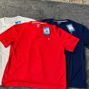 3 Reel Legends Red, Blue and White Performance T-Shirts Large